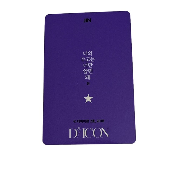 BTS D/ICON Photo Card / JIN - Picture 2 of 2
